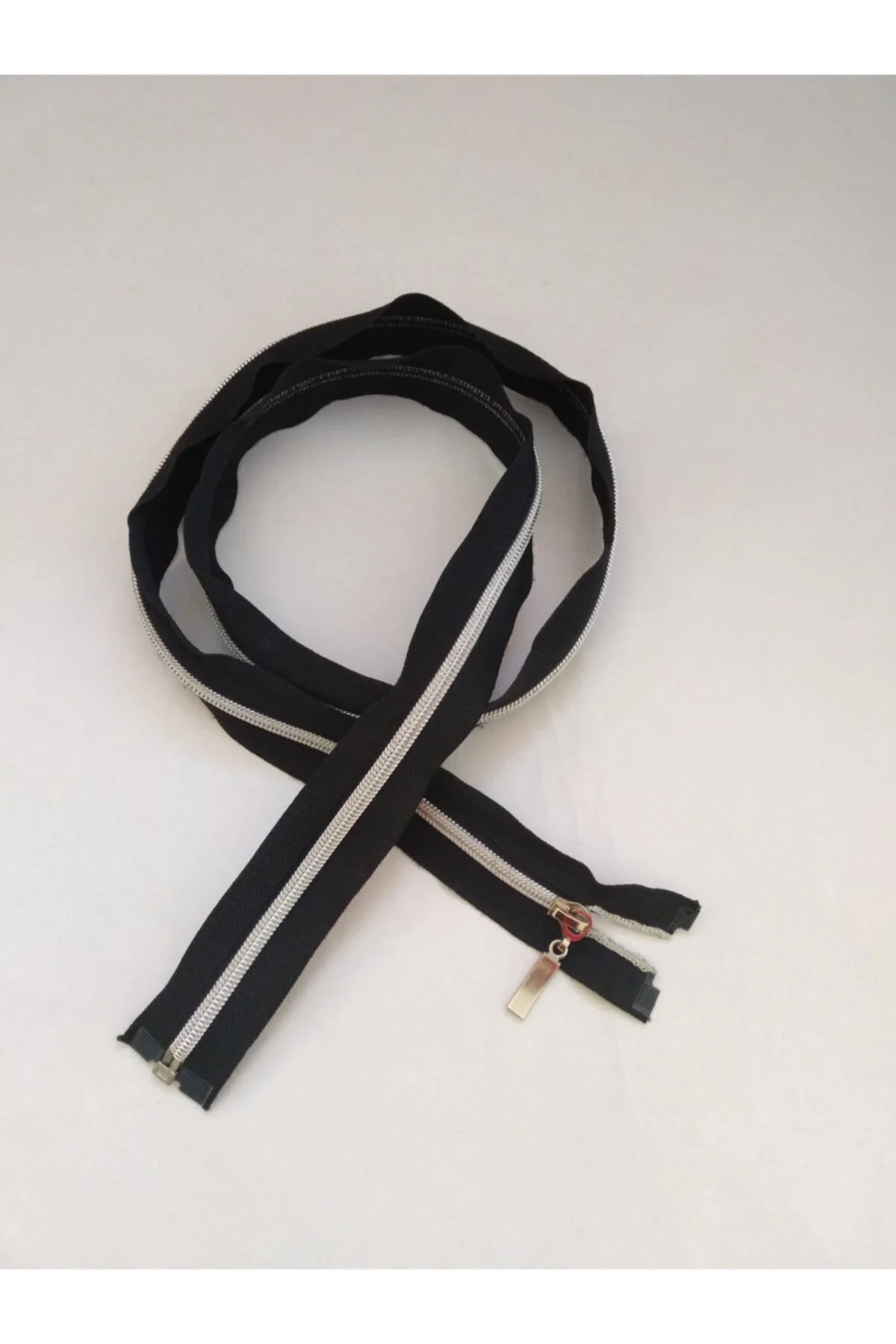 5 Adet Ferace Fermuarı 110 Cm Siyah/gümüş